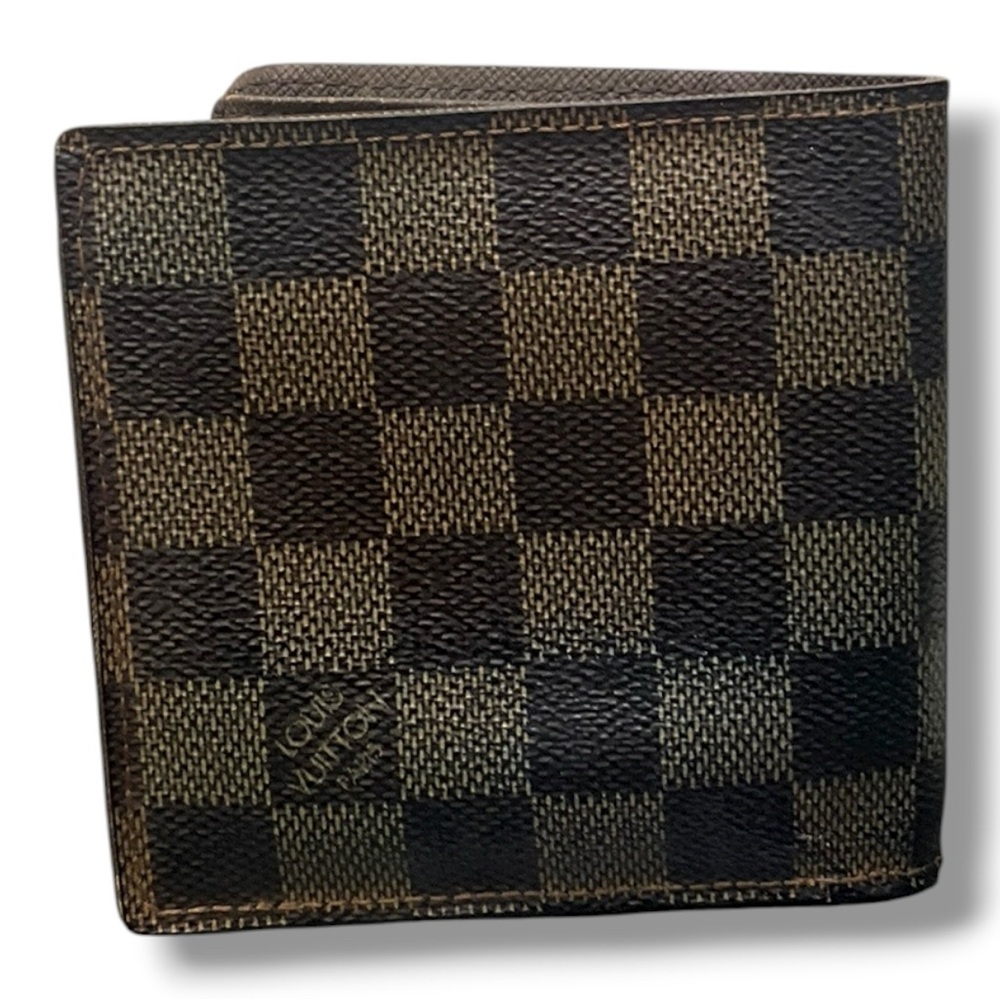 👜 Louis Vuitton Damier Ebene Wallet – Authentic Vintage Bifold w/‎ Coin Pocket - Picture 3 of 11
